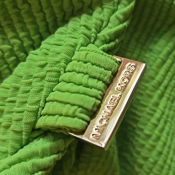 Michael Kors Lime Green One-Shoulder Swimsuit - Picture 3 of 10